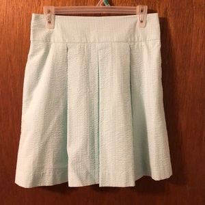 NWT Lauren James seersucker pleated mint skirt